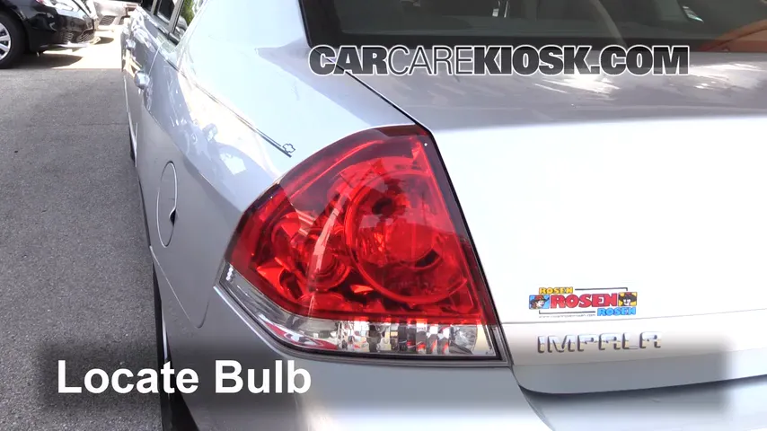 2016 Chevrolet Impala Limited LS 3.6L V6 FlexFuel Luces Luz trasera (reemplazar foco)